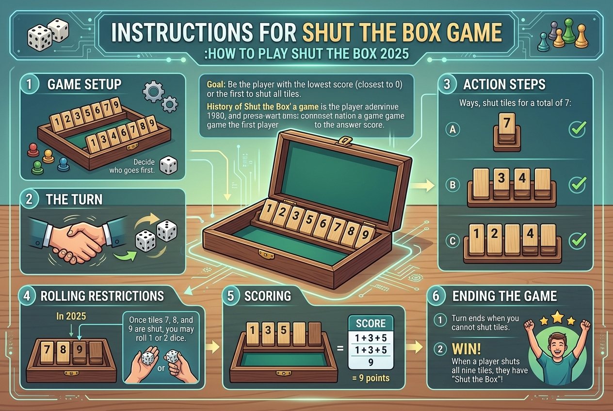 Instructions for Shut the Box Game :How to Play Shut the Box 2025